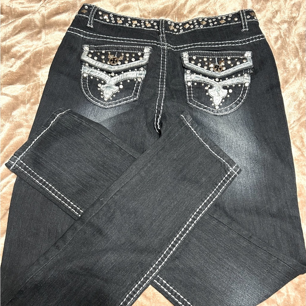 Platinum Plush Los Angeles low rise skinny jeans. Size 9.